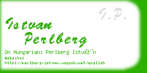 istvan perlberg business card